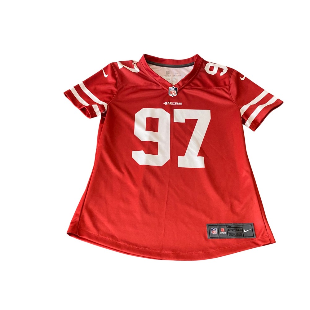 Nike San Francisco 49ers Nick Bosa 97 Red Jersey Womens Small NFL On Field